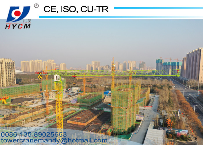 150m Tower Crane Lifting Height Top Slewing Crane 1600*1600*2500mm Block Mast Topless Tower Cranes