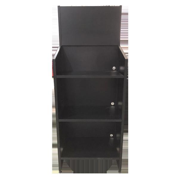 3 Tiers Black Cooking Stove Supermarket Display Racks Aluminum Adjustable
