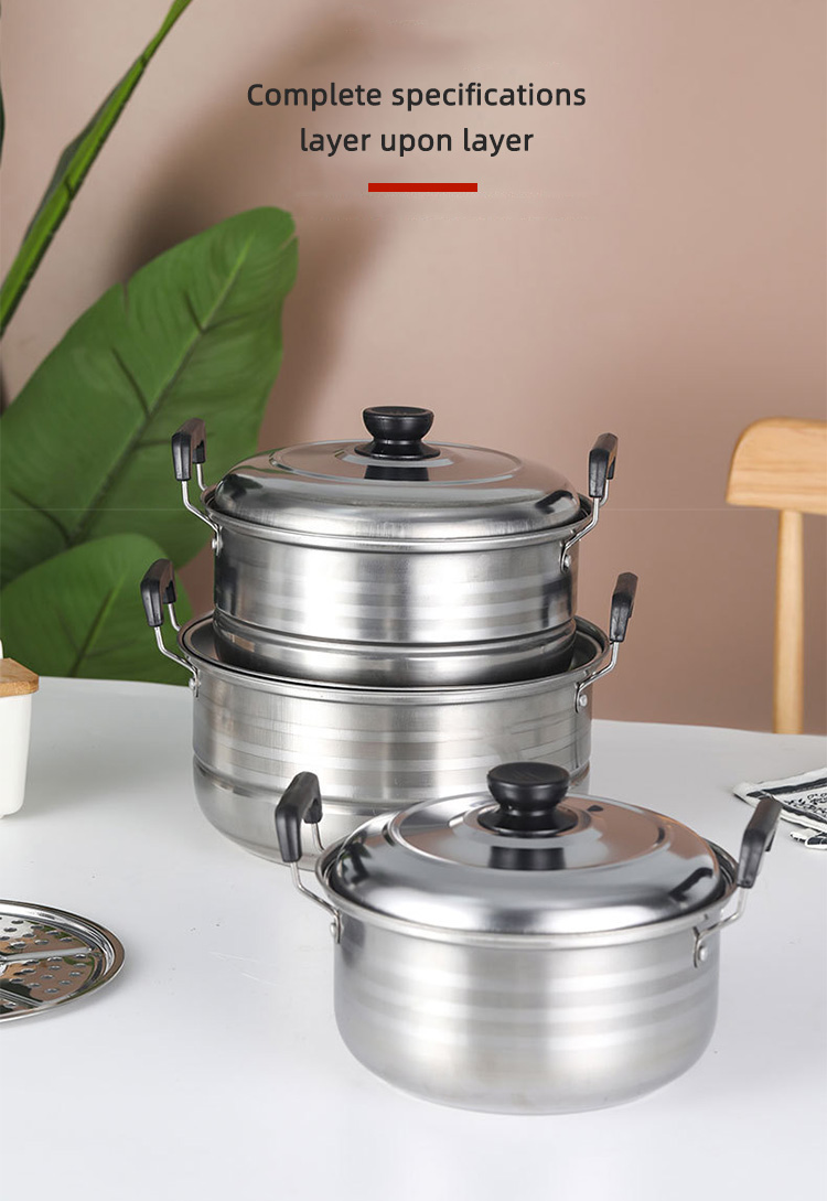 American Style 5 Pcs Kitchen Cookware Set Stainless Steel Nonstick Cooking Pot Sets With Lid
