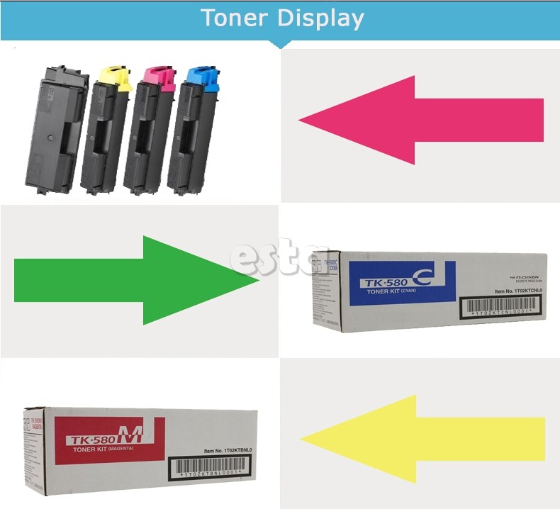 Kyocera TK580 BK Ecosys Toner Pack 4 Compatible Ecosys P6021 / P6021CDN Printer