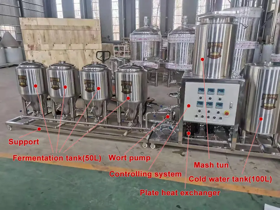 50L Home Brewing Equipment Suitable for Alcohol Processing Types Stainless Steel 304