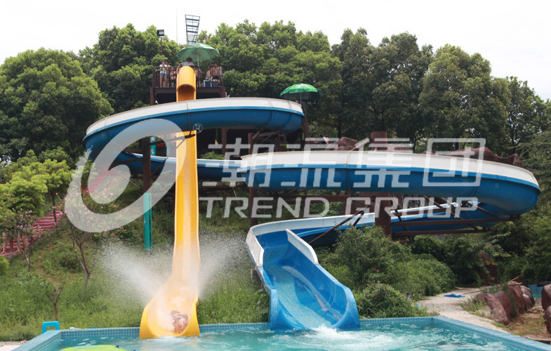 Funny Fiberglass Water Slides Garden Backyard Pool Water Slides