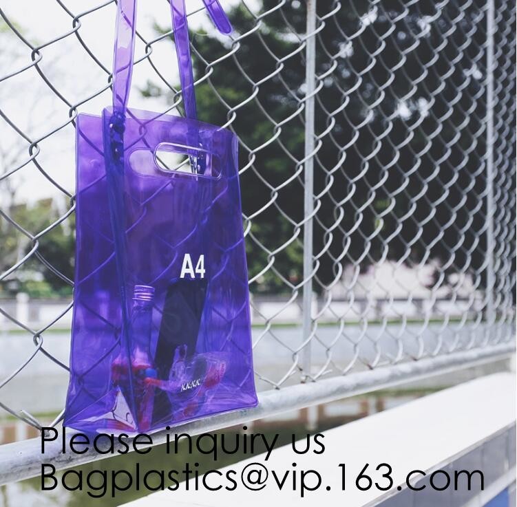 Stadium Approved Environmentally New Clear Tote PVC Shoulder Transparent Shopping Bag,Recycled Clear Pvc Shopping Tote B