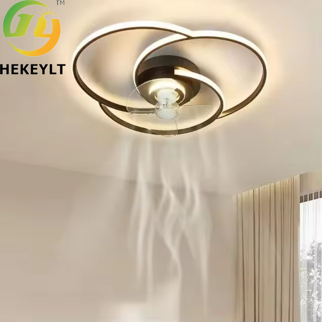 Modern Simple High Color Rendering Eye Protection Strong Wind Silent Ceiling Fan Lamp