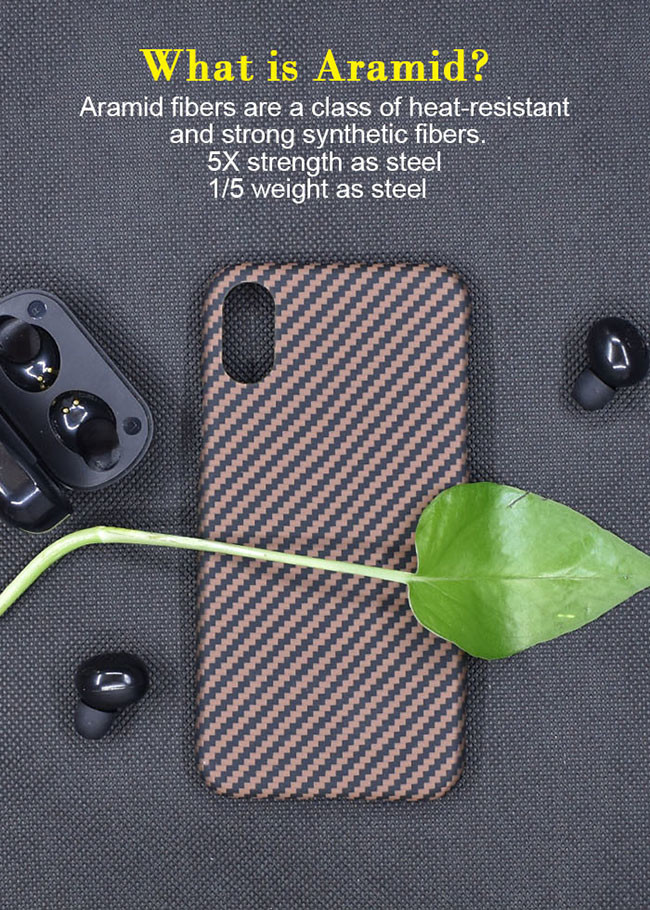 Ultra Thin Matte Style Real Aramid Fiber Phone Case For iPhone X