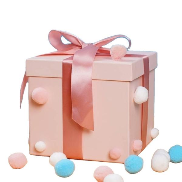 Customize End Boutique Luxury Paper Gift Box With Ribbon Lid for Birthday