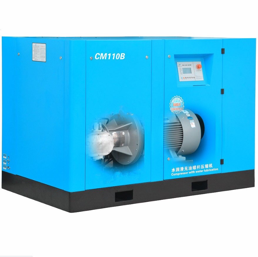 Silent Design Water Lubricated Oil Free Compressor Stainless Steel