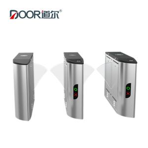 Supermarket Gate Pedestrian Control Flap Barrier Gate With Card Reader