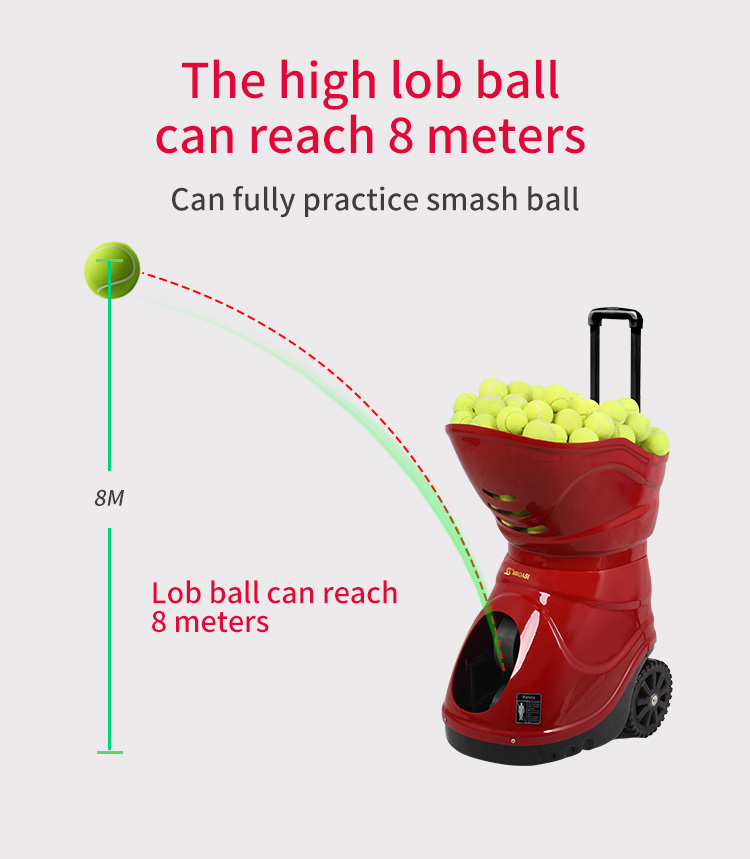 Horizontal Oscillation Automatic Tennis Ball Feeder Built In Lithium Battery
