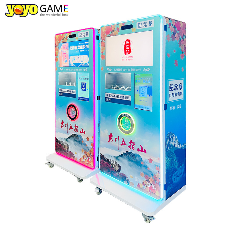Smart medal vending machine selling tourism gold and silver coins theme park equipment