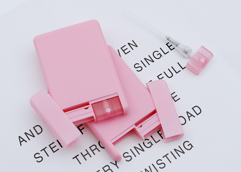 Refillable Pink Fine Mist Credit Card Spray Bottle For Perfume