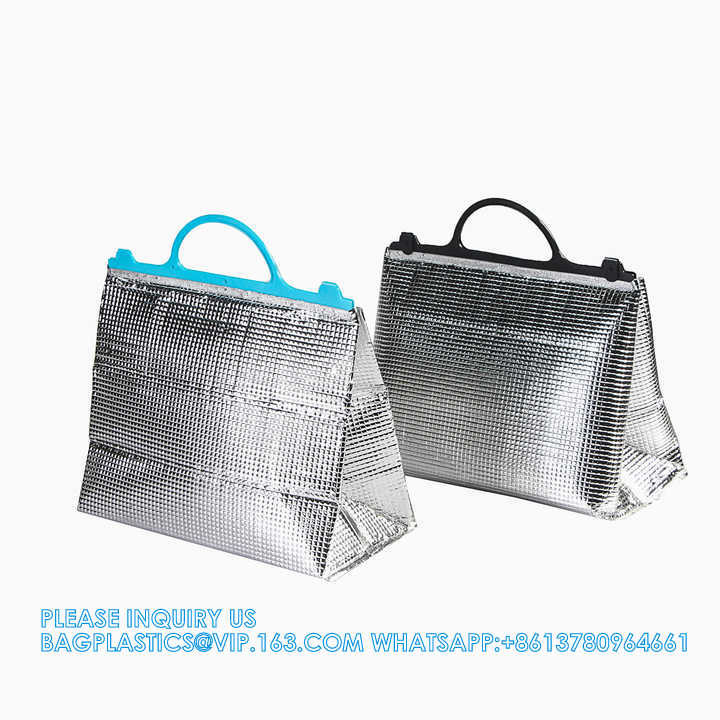 Wholesale Disposable Food Delivery Aluminum Foil Cooler Thermal Insulation Bag Pack Cooler Insulated Foil Bag