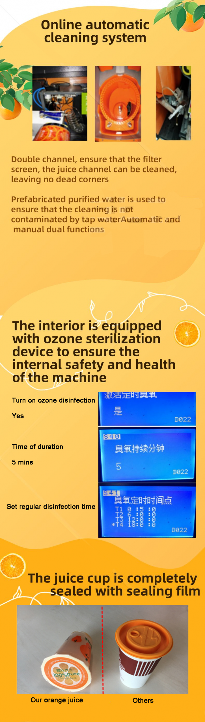 Fresh Orange Juice Vending Machine 100% Natural Squeezed Juice on Demand