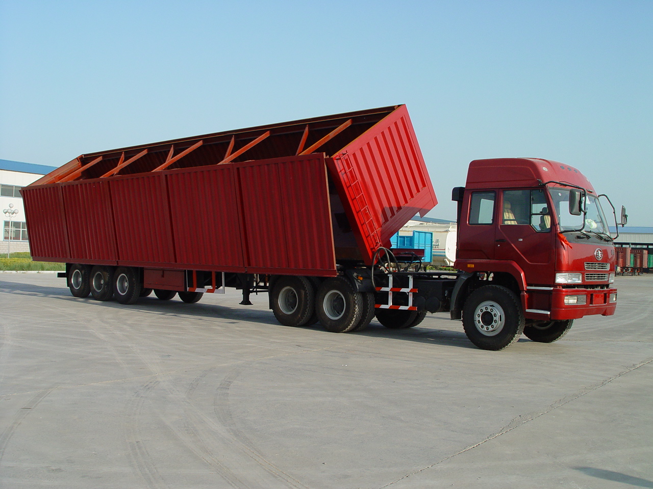 Low Bed Deck Dimension of 12000X2500X1500mm Dump Semi Trailer for Australia Market