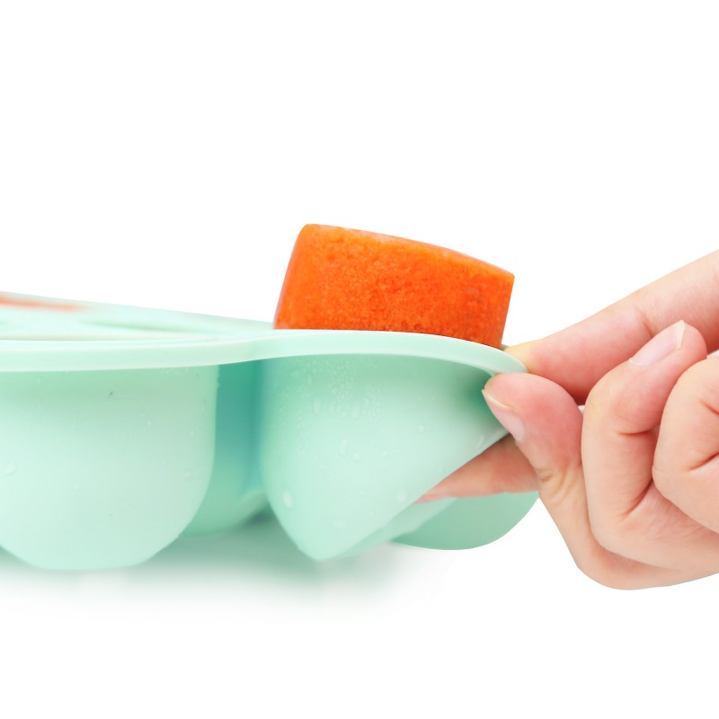 Cute Flower Shaped Food Grade High Quality Silicone Egg Bites Mold With Plastic Cap Silicone Ice Tray