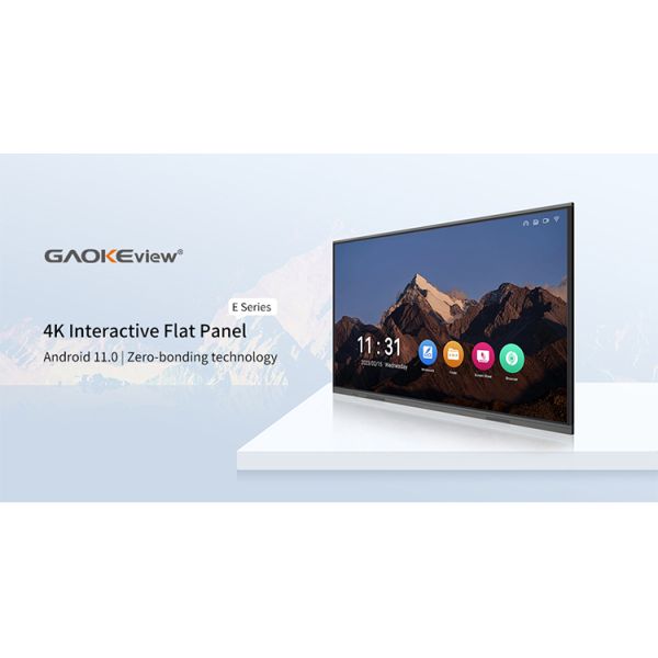 86 Inch Big Screen Android 11.0 8G Ram+128G Interactive Whiteboard Double System Smart Interactive Flat Panel for Classroom