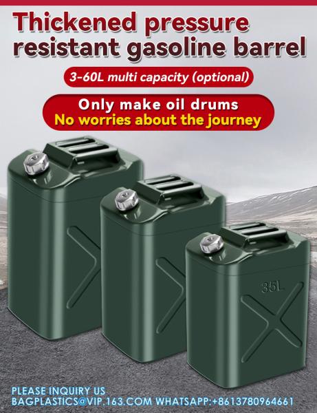 Metal 60 Liter Jerry Can 60l Steel Jerry Cans Gasoline Tank Jerry Gas Can Holder