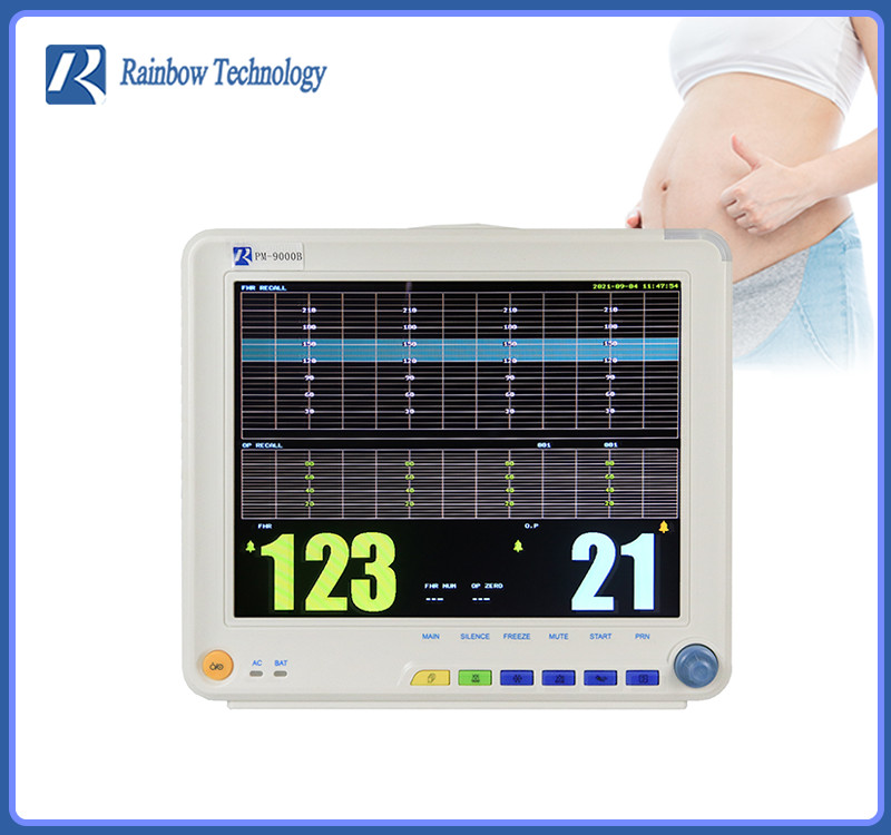 Portable 12.1Inch Fetal Heart Rate Monitor 3 Parameter Lightweight dust free