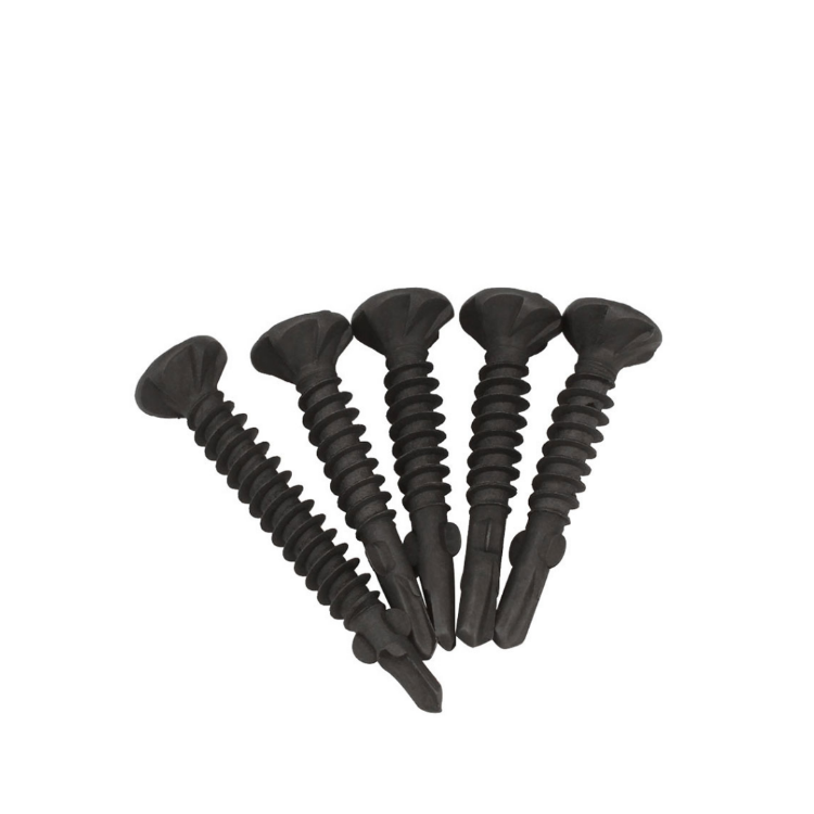 Steel Zinc Plated Phillips Flat Head Self Drilling Screws with 2 Ears CSK Head Design