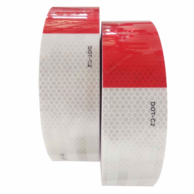 Aggressive Pressure Sensitive Adhesive Reflective Radium Tape DOT C2 Reflective Sticker for Vehicles
