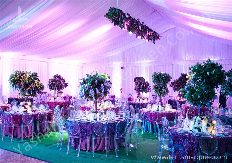 Clear and White Top Fabric Cover Outdoor Aluminum Luxury Wedding Tents