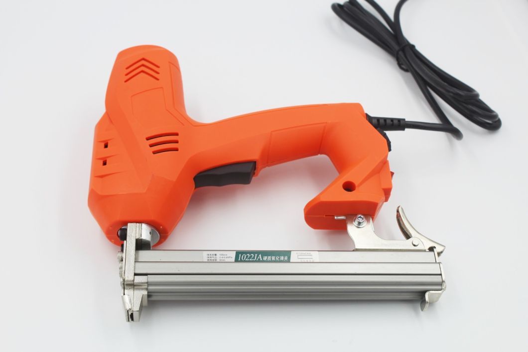 Hot Sale 20gauge Narrow Crown Electric Stapler Tacker Staple Gun 1022j for Furniture Decoration Upholstery