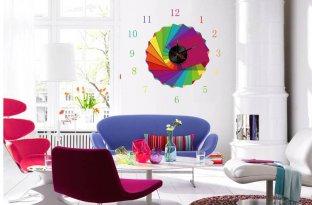 2012 Especial Design Flower Vinyl Wall Decoration Sticker Clock 10A003
