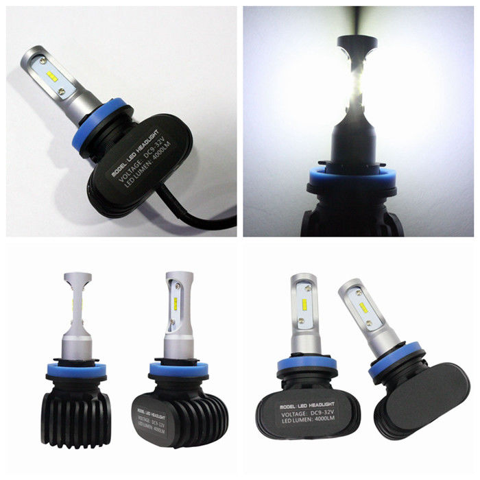 Fanless CSP Led Headlight 8000LM 6500K H11 S1 / Led Auto Headlight Bulbs