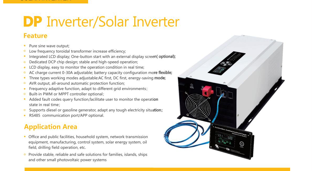 Pure Sine Wave 7.5kw Off Grid Mppt Solar Inverter Hybrid For Solar Panel Ac Condition