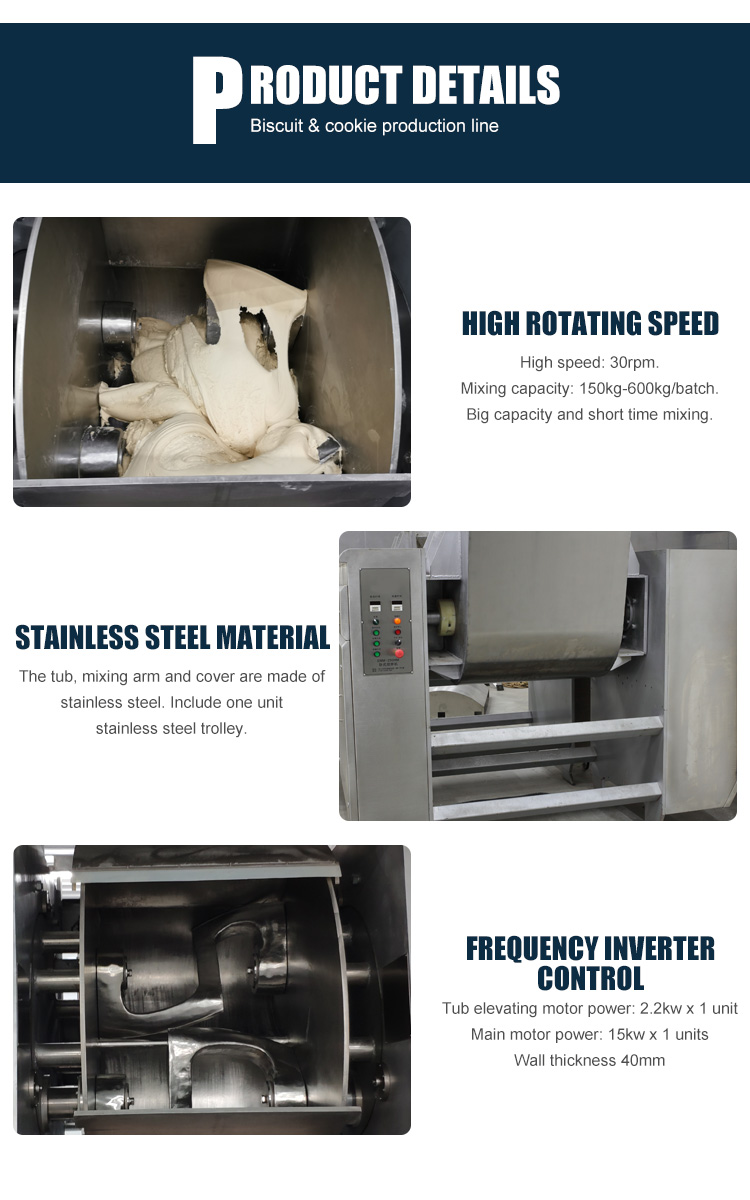 15Kw 30Rpm Professional Electric Stand Food Heavy Dough Mixer Machine Spiral Commercial Industrial Dough Horizontal Mixer