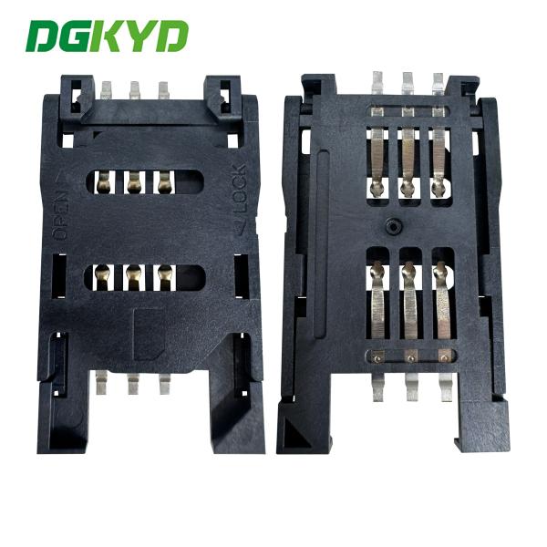 SIM Card Holder 6P All Plastic Flip Top Telephone Card Holder DGKYDSIM26H6A6A2Y3