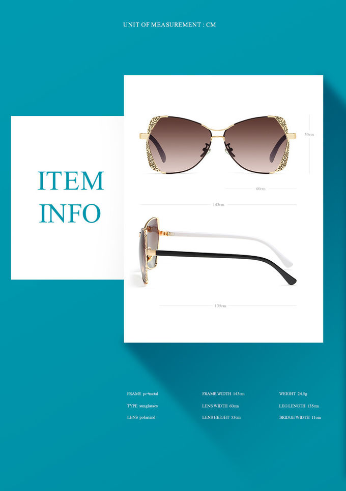 UV400 TAC Retro Metal Polarized Sunglasses 60MM Lens Frame Engraving