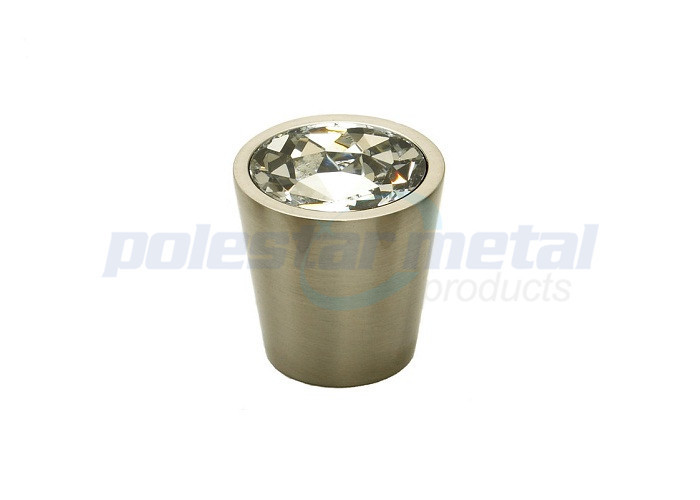 1 1/16" Diameter Brushed Satin Nickel Zinc Alloy Modern Cone Cabinet Knob