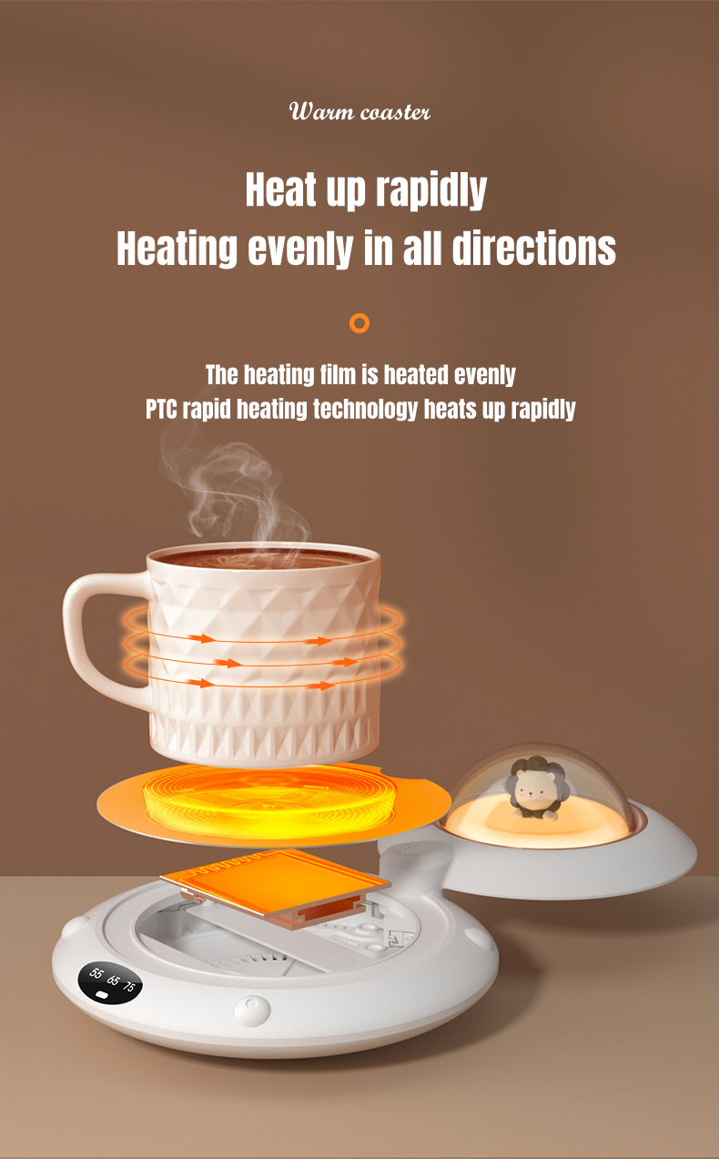 110-220 V Stylish UFO Coffee Milk Tea Mug Cup Electric Heating Coaster Warmer