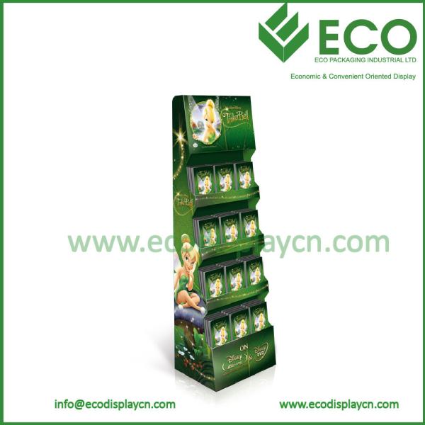 Book Display Stand, Custom Cardboard Advertising Book Floor Display Stand For