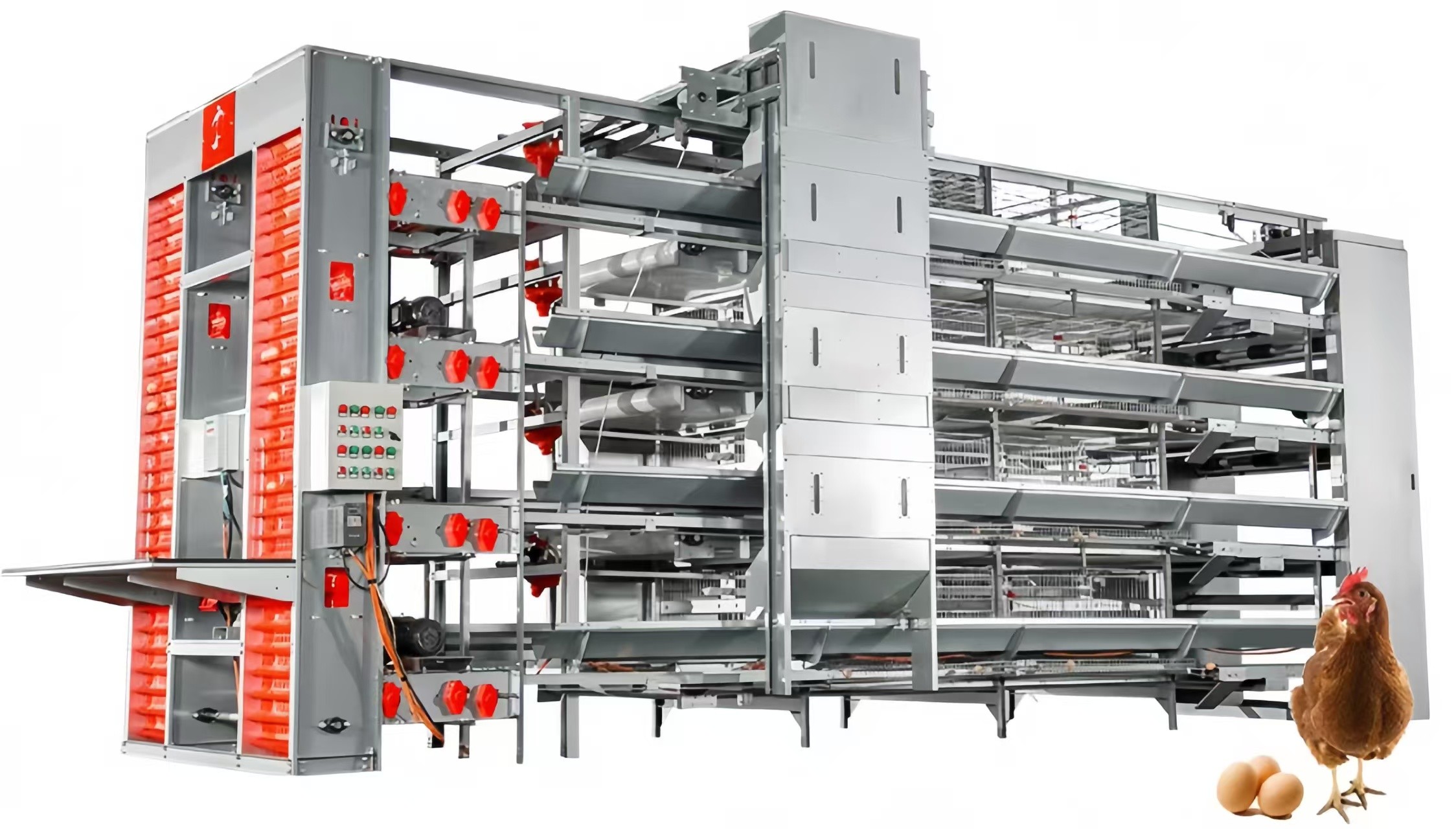 Automatic Broiler Chicken Farming Equipment H Type Chicken Steel Cage