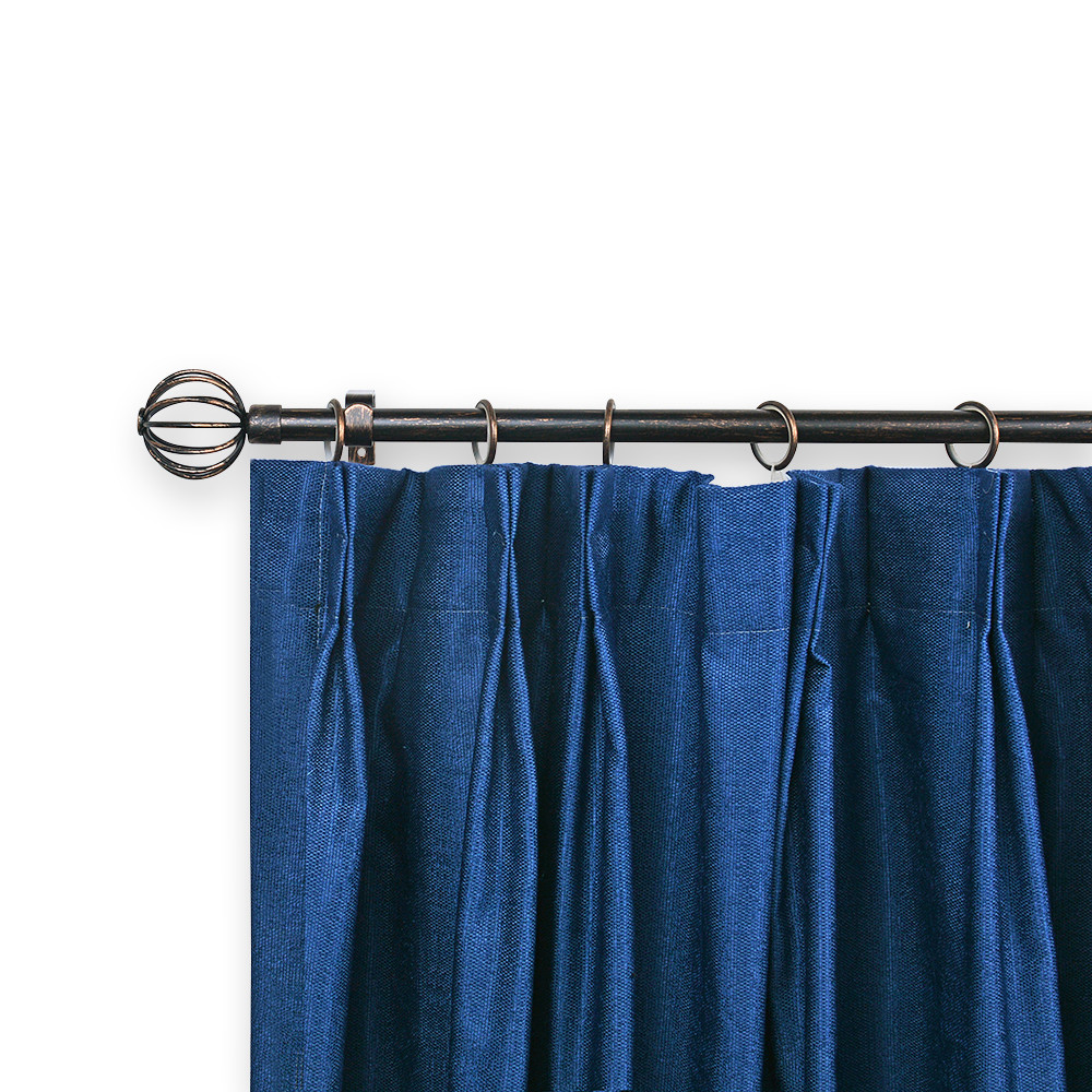 1 - 6 Meter Twisted Curtain Rod Finials Round Shape Curved With Accessories