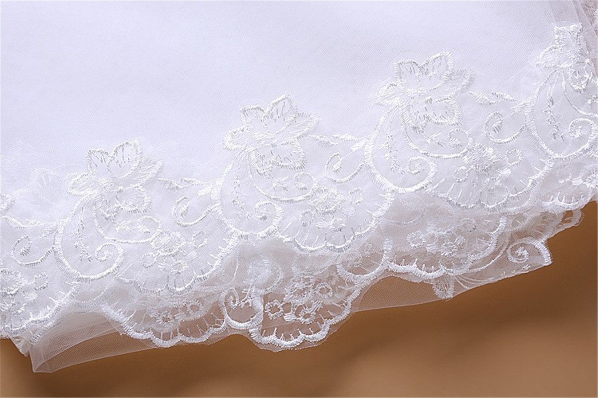 Embroidery Cord lace with Rhinstone Ivory/White Bridal Veil Wedding Accessories