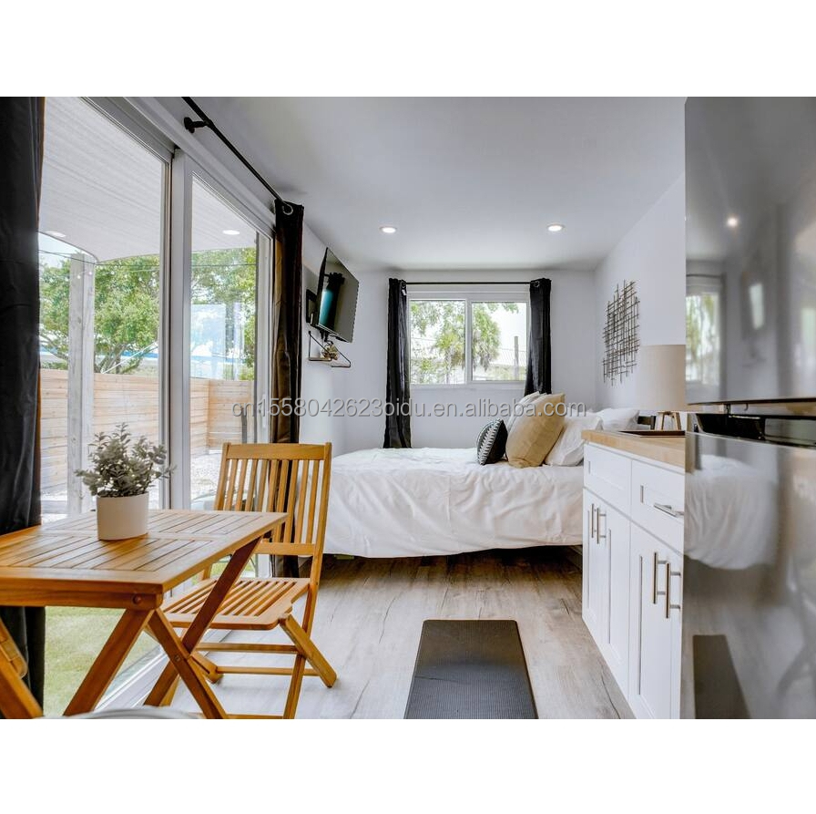 Galvanized Steel Square Tubes Modified Prefabricated Shipping Container House for Forest Vacation Cabin Office or Villa