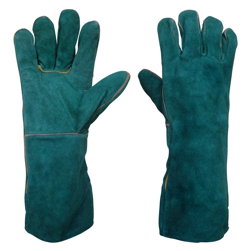 Welding Gloves Wear-Resistant And Heat-Insulating Extended Leather Welder Labor Insurance Gloves