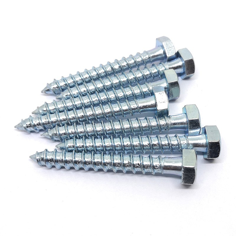 Custom Carbon Stainless Steel Hex Head Coach Screw DIN571 Wood Screw HDG Zinc Plated Lag Screw