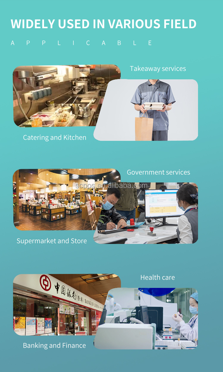 Kitchen Restaurant POS Systems Printer with Android Interface and Hanging Holes Printing
