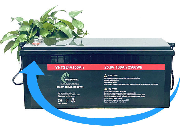 24V LiFePo4 Battery 3000 Cycles Long Cycle Life 2560wh 100ah Rechargeable Lithium Ion Batteries