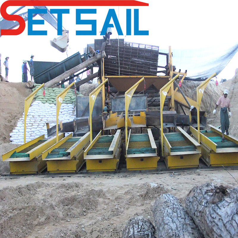 Hot Sale Land Gold and Diamond Mining Machinery with Agitation Chute