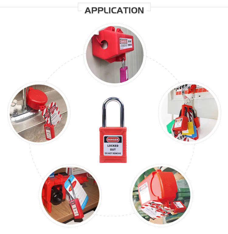 Steel Wire Shackle Safety Cable Padlock , Lightweight Master Lockout Padlock