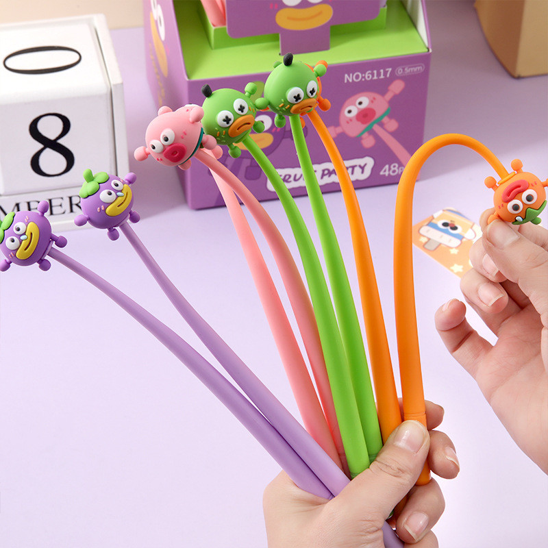 Cute Novelty Gel Ink Pens Cartoon Animal 0.5 Mm Black Ink Pens Bulk For Kids Office School Supplies Christmas Party Gift
