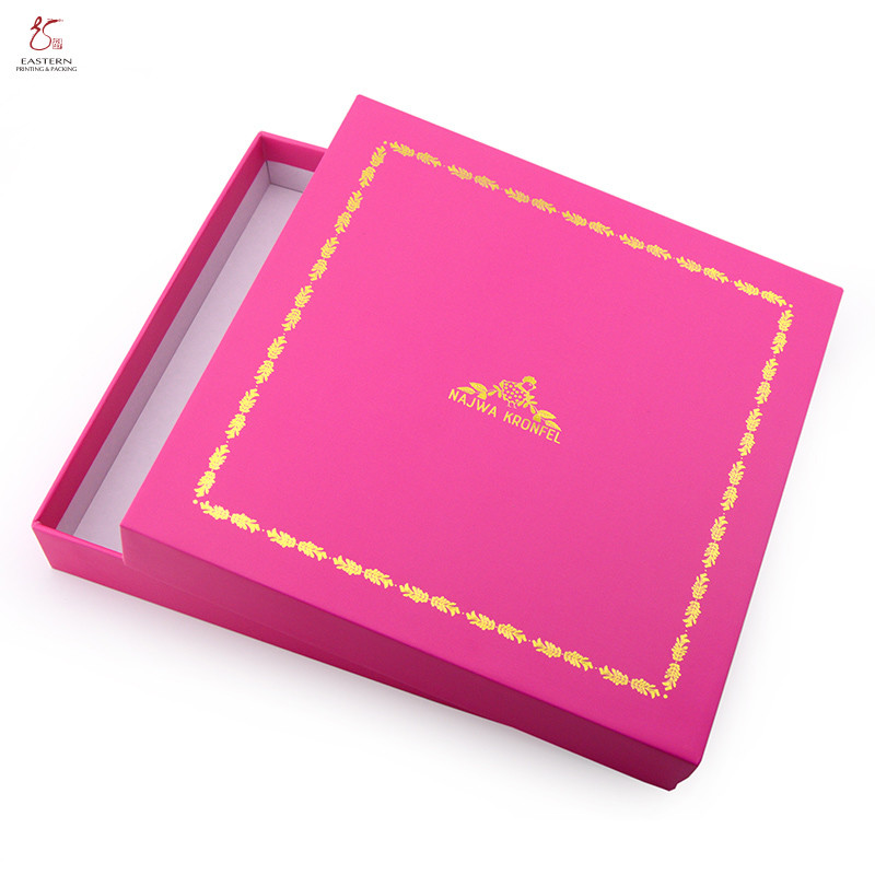 Printed Cardboard Boxes with Lid | Customized Gold Foil Personalised Packaging Boxes