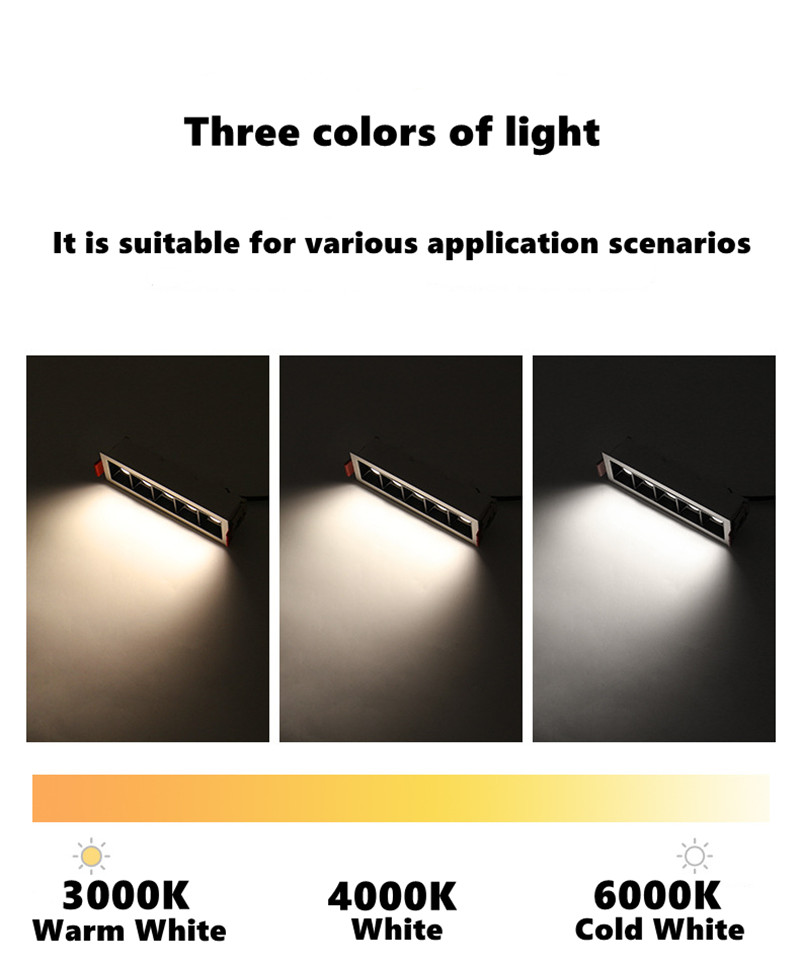 IP55 Ceiling Recessed Led Strip Lighting 7W 10W 2700K-3000K Warm White