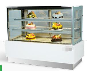 220V/50Hz Cake Showcase Refrigeration Equipment Temperature 3C-10C Marble