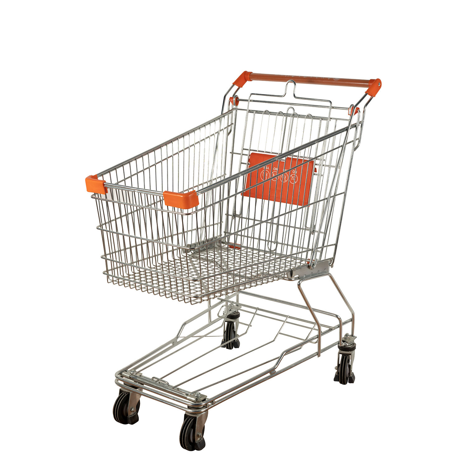 Asia Style Best-Selling Supermarket shopping Trolley 125L Large Capacity Metal Mesh Cage Powder Coating